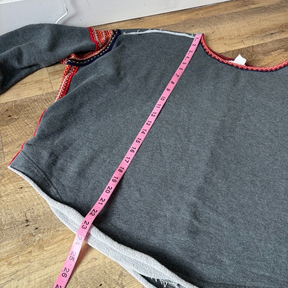 Natural Life Charcoal Knit Trim Sweatshirt Size L/XL - Picture 9 of 10